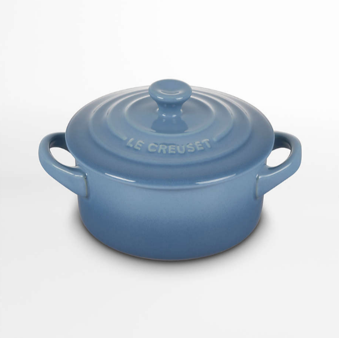 Chambray Blue Stoneware Mini Cocotte - mother's day gift ideas for elderly moms