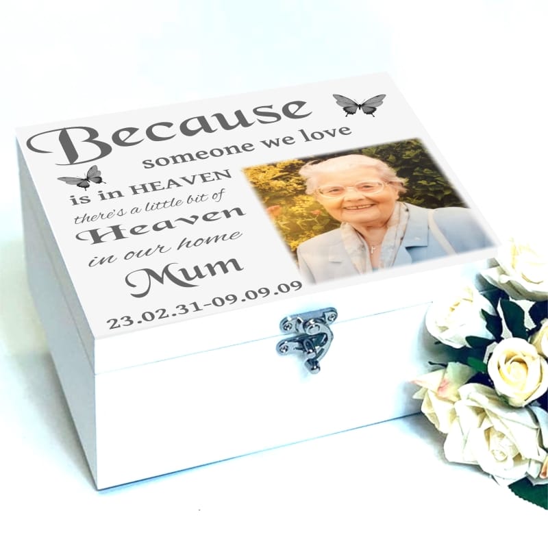 Personalization Engraved Memorial Photo Keepsake Box